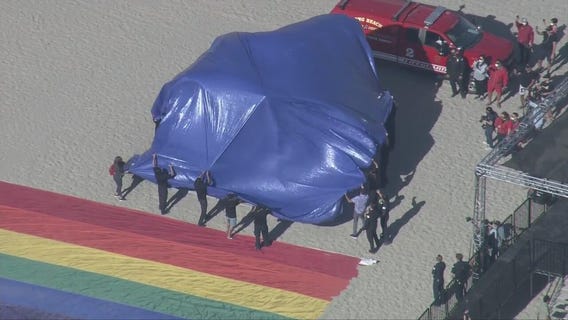 Long Beach unveils new Pride lifeguard tower after original was destroyed in fire