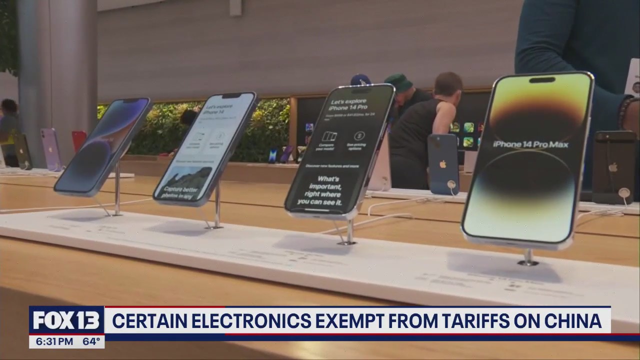 Certain electronics exempt from tariffs on China