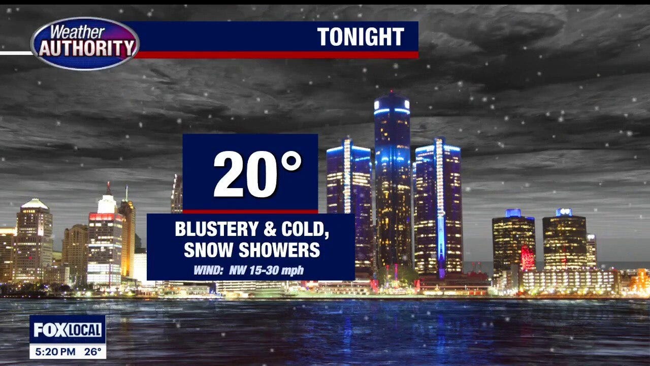 Snow flurries expected late Tuesday