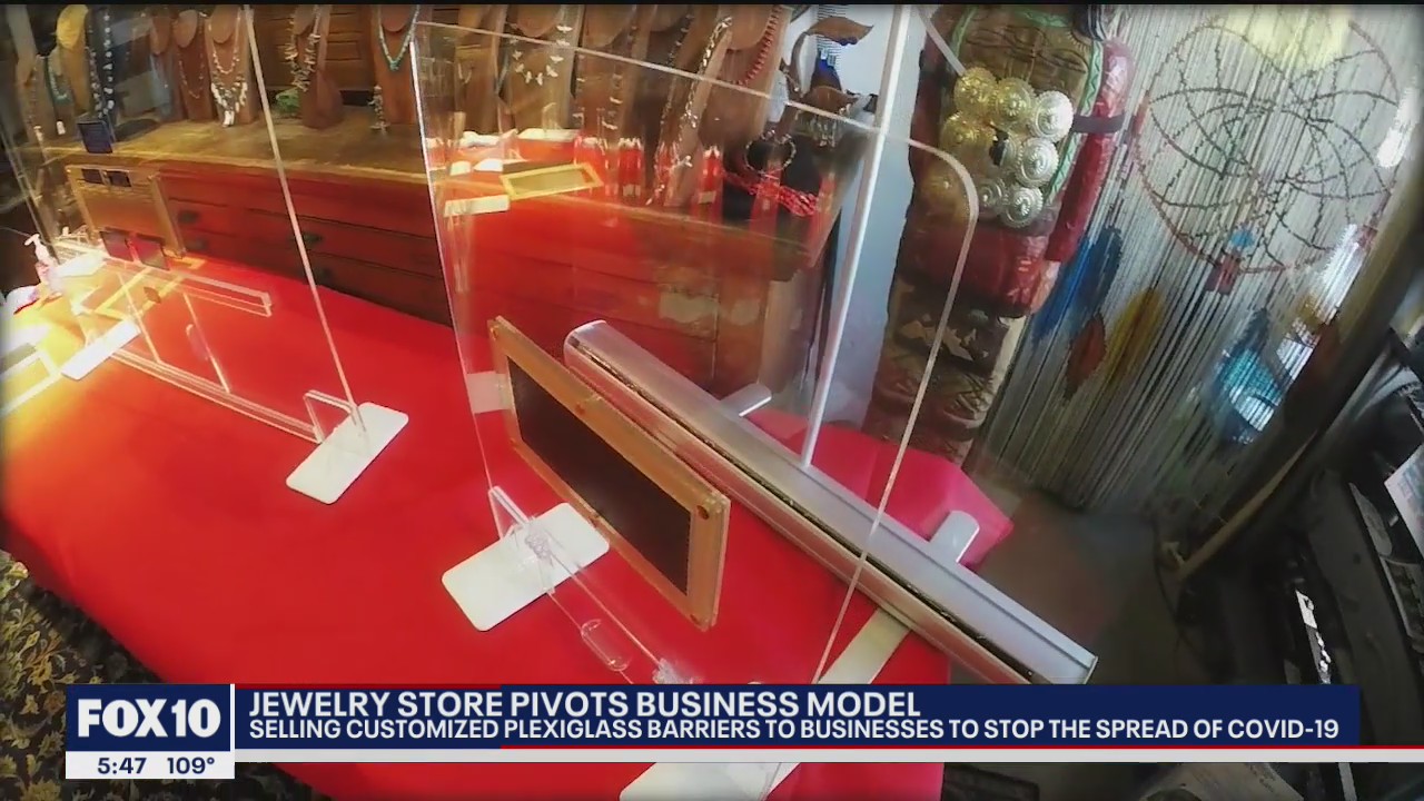 Jewelry store changes business model amid coronavirus pandemic by selling plexiglass barriers