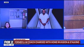 Sherrone Moore in court on felony home invasion, stalking, and breaking and entering