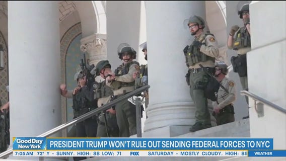 President Trump won't rule out sending federal forces to NYC