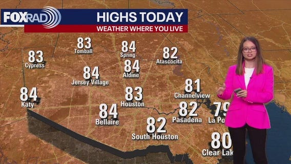 Houston weather: Warm Wednesday afternoon in the 80s