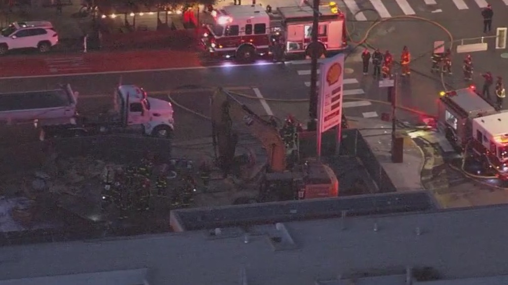 Fire, possible explosion at SF gas station