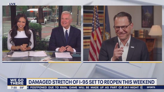 Gov. Shapiro discusses plan to continue I-95 work amid rain