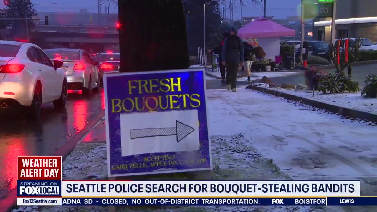 Seattle police looking for bouquet bandits following florist robbery