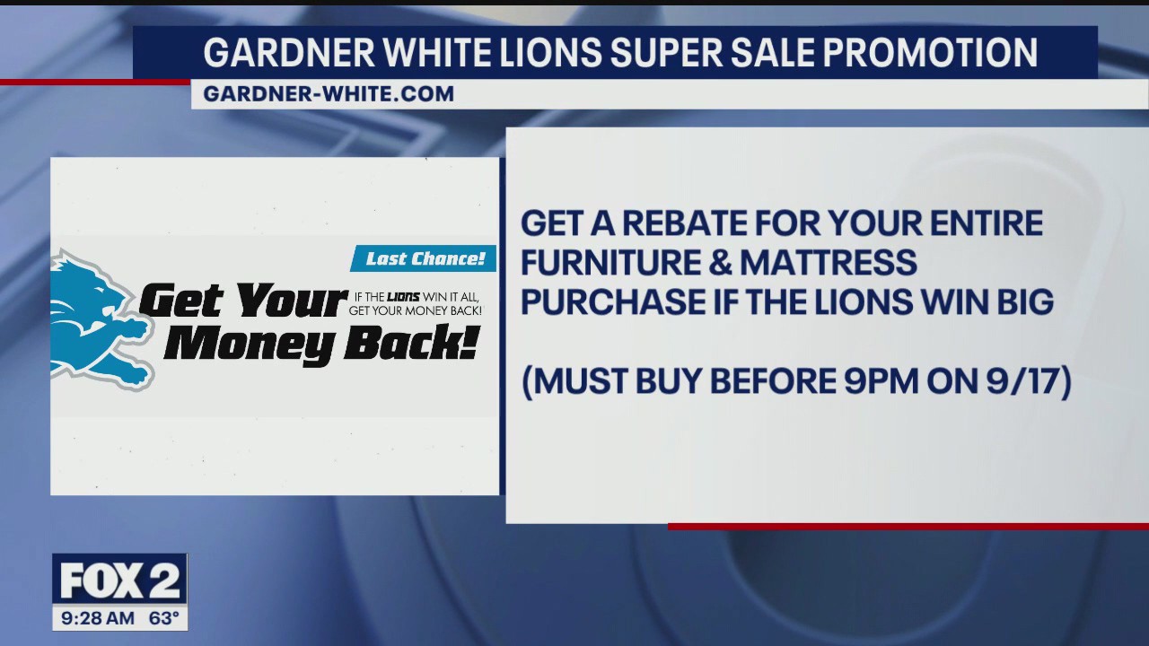 Gardner White Furniture promising free furniture if the Lions win big