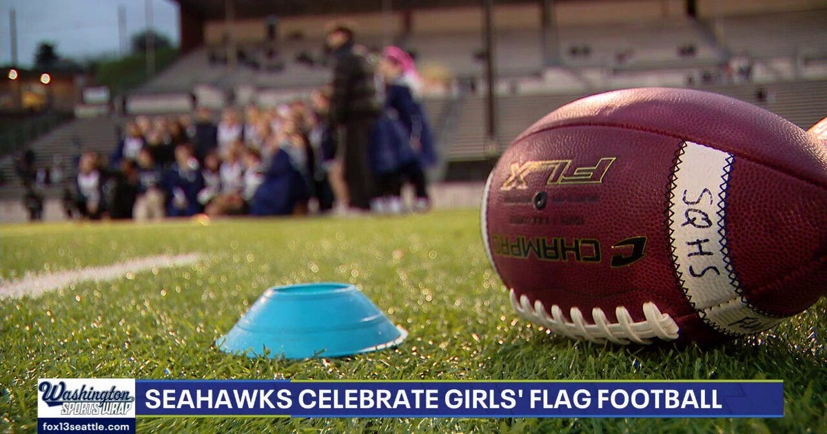 Seattle Seahawks take over girls flag football at Everett Memorial Stadium