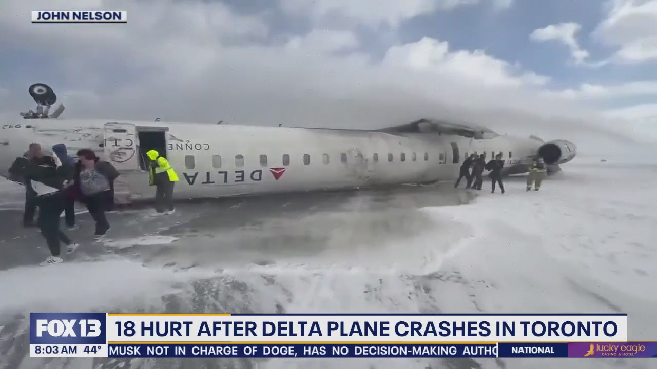 18 hurt after Delta plane crash in Toronto