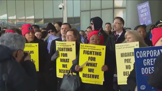 Flight attendants hit picket lines demanding fair contracts