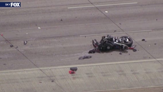 Motorcyclist hurt after crashing into semi truck