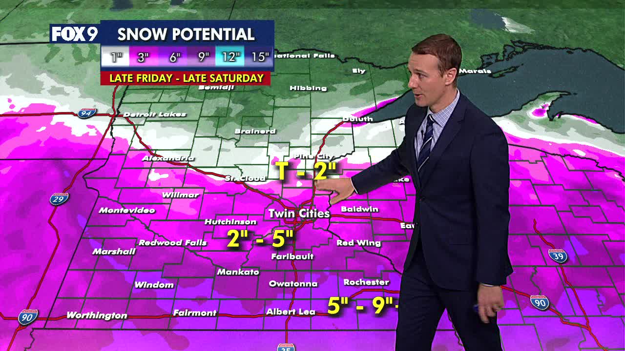 MN weather: Steady, light snowfall all day Saturday