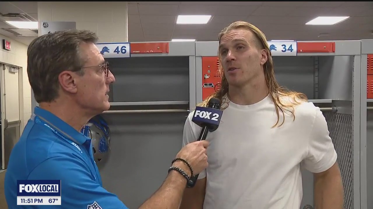 Detroit Lions linebacker Alex Anzalone talks about their defensive effort against Cincinnati