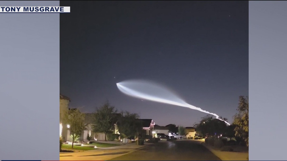 SpaceX rocket launch lights up sky in the Valley