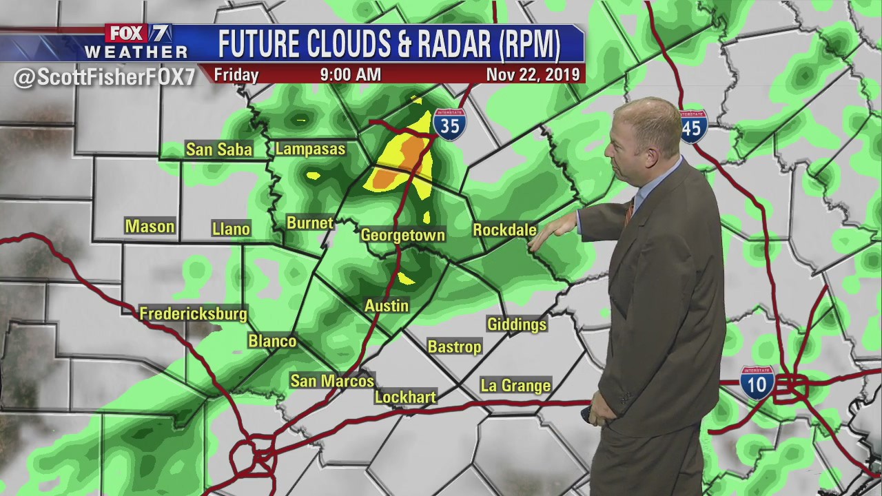 Evening weather forecast for November 21