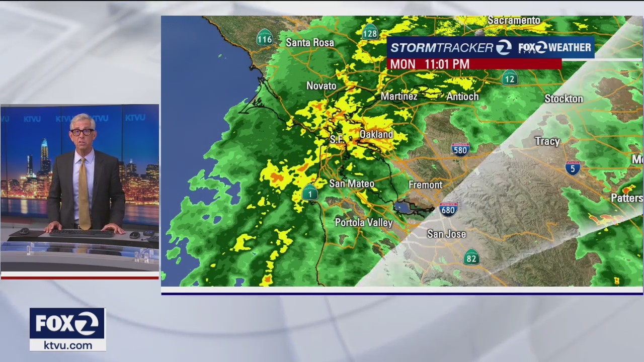 Storm hitting peak power late Monday night