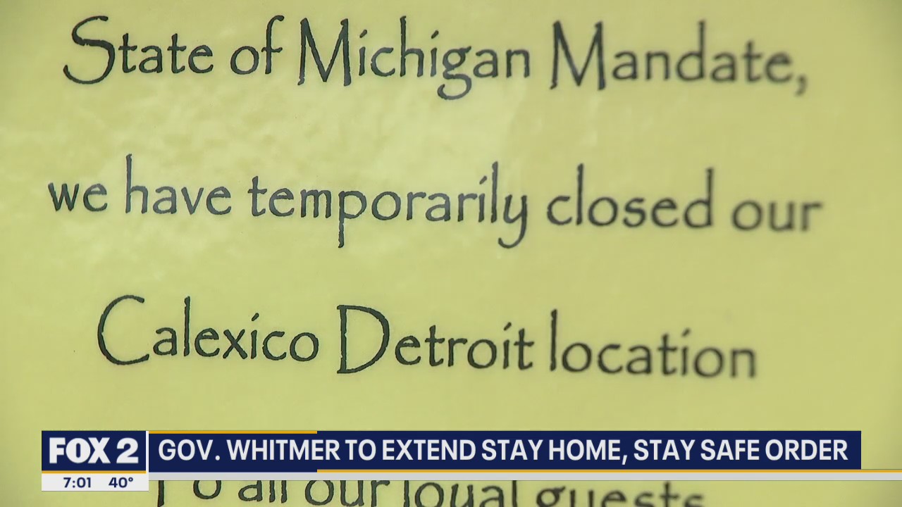 Whitmer to announce extension on stay-at-home address Thursday