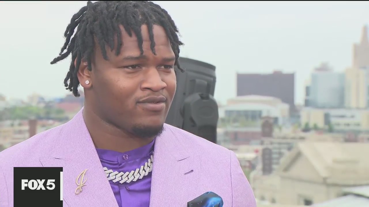 Jalen Carter on the NFL draft red carpet