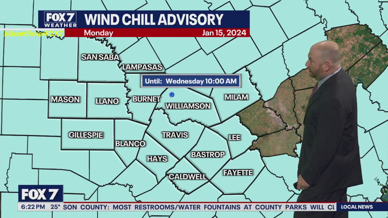 Austin weather: Wind chill advisory