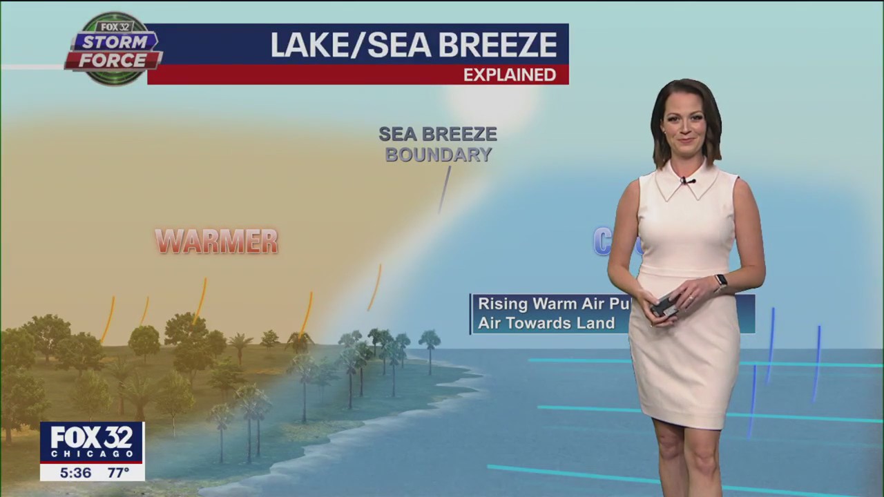 Why do lake and sea breezes happen?