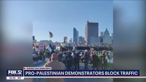 DuSable Lake Shore Drive reopens after 3,000 pro-Palestinian protesters temporarily shut it down