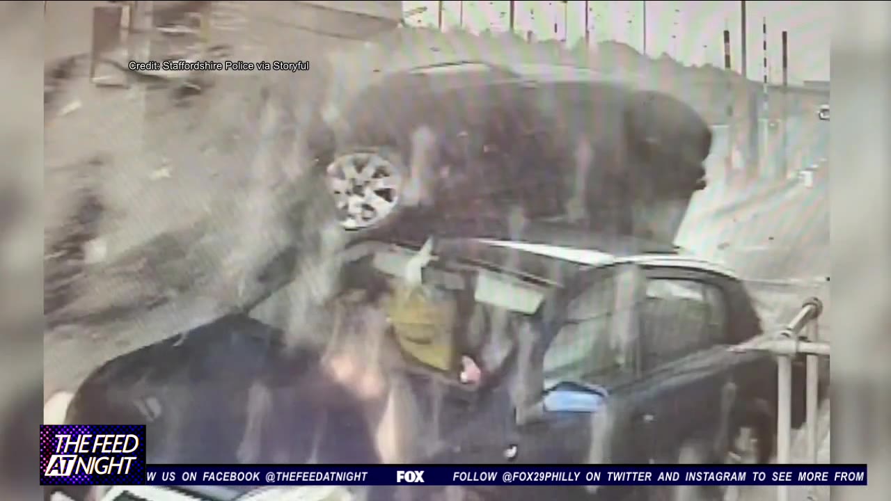 Impaired driver crashes into toll booth, car in England