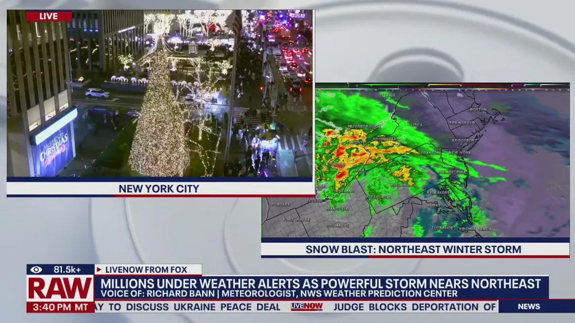 Powerful snow storm nears Northeast