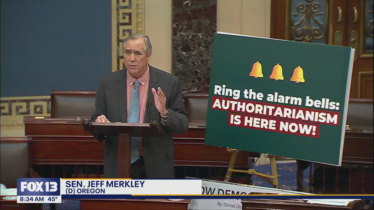 Oregon Sen. Merkley holds US Senate floor overnight in Trump protest