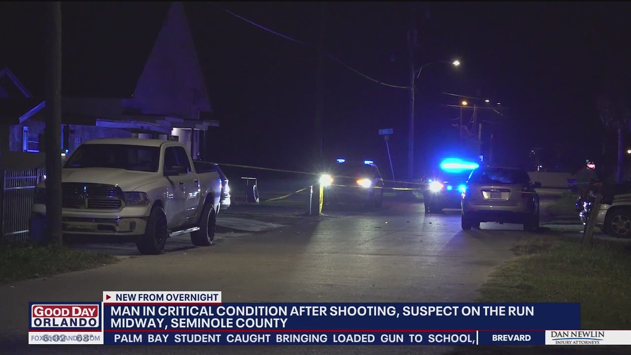 Man in critical condition after shooting in Midway | FOX 35 Orlando