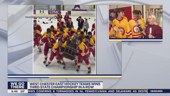 West Chester East Hockey Team wins third straight state championship