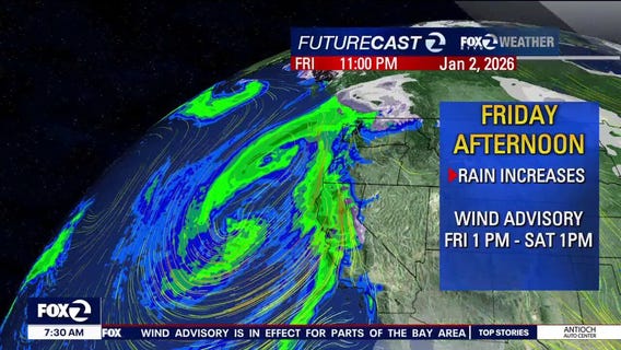 Storm system portends wet weekend for the Bay Area