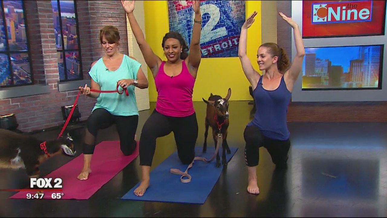 Goat yoga at City Girls Farm in Pontiac