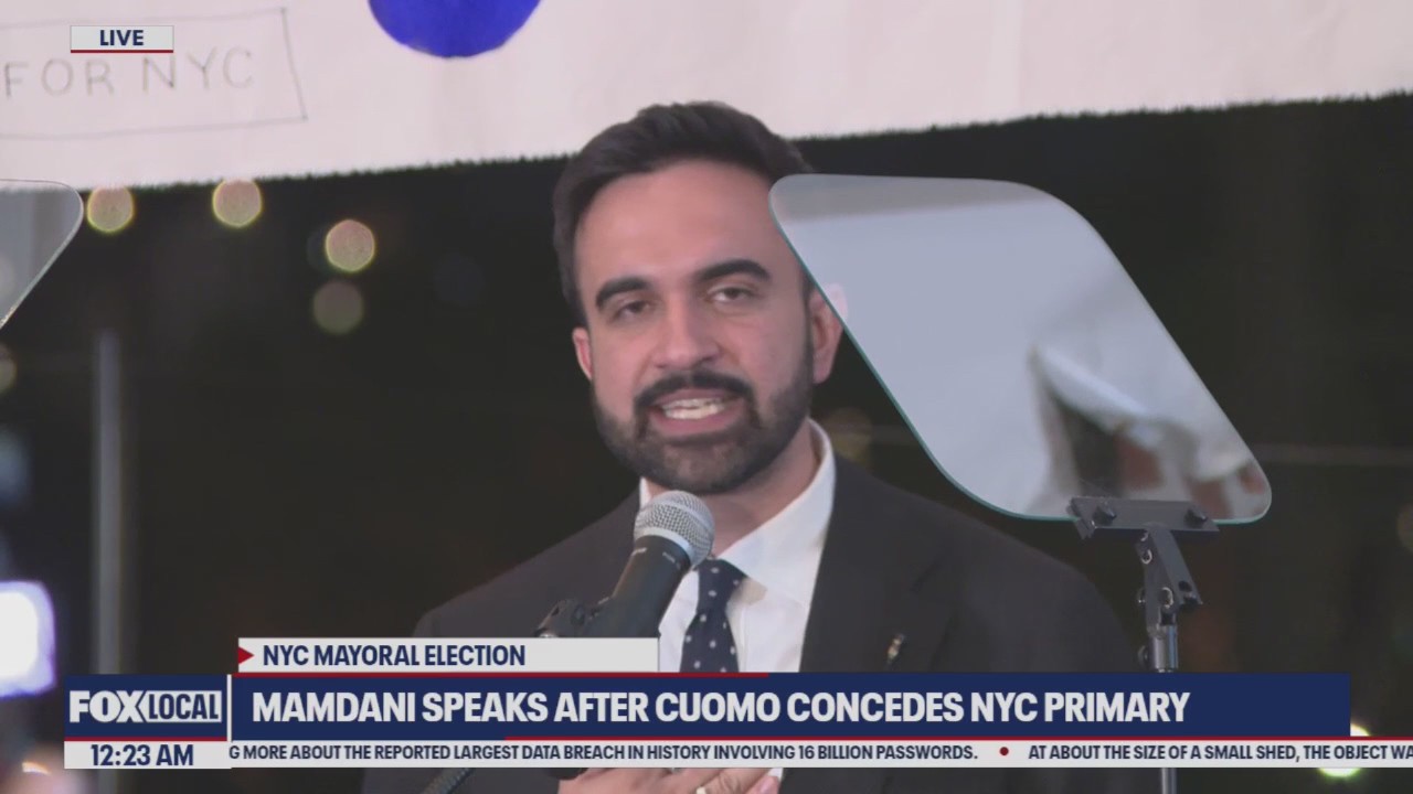Mamdani declares victory in NYC?s Democratic mayoral primary as Cuomo concedes: FULL SPEECH
