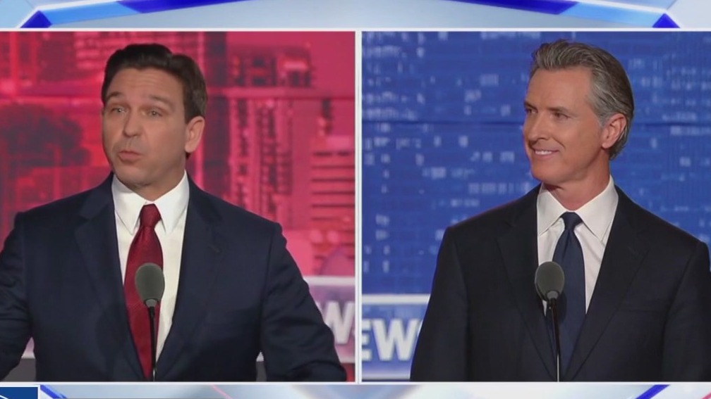 Newsom, DeSantis exchange insults in debate