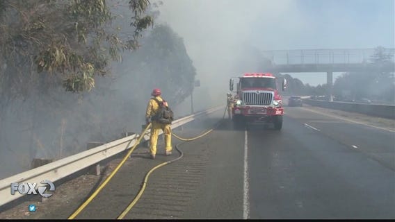 Fire contained after burning several homes in Petaluma, Hwy 101 reopens