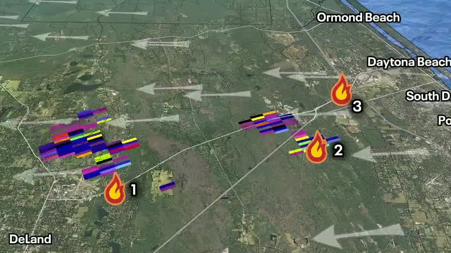 Wildfires break out across Volusia County as drought continues