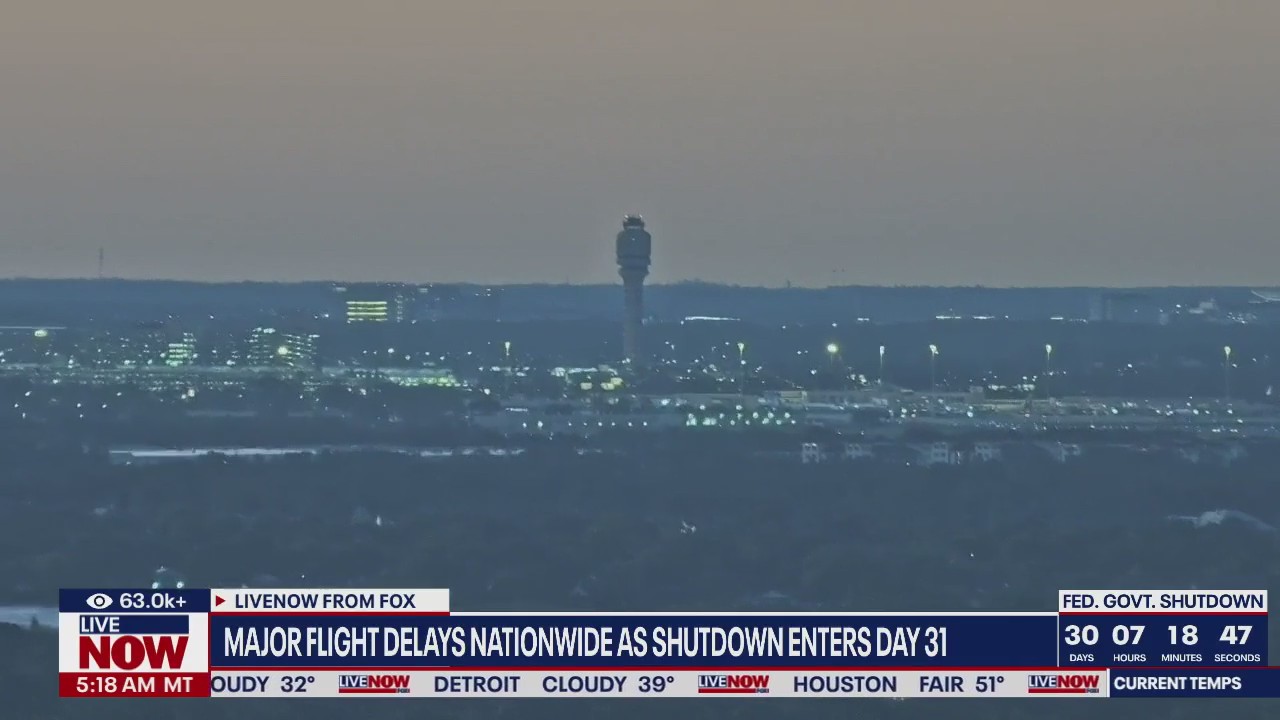 Major flight delays nationwide