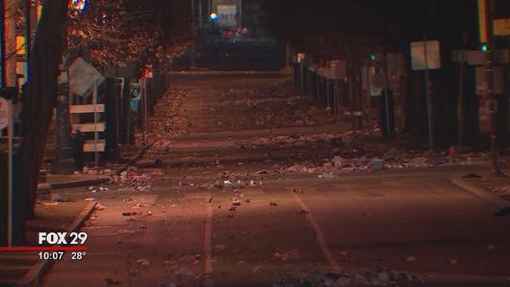 Cleanup underway after Super Bowl celebrations
