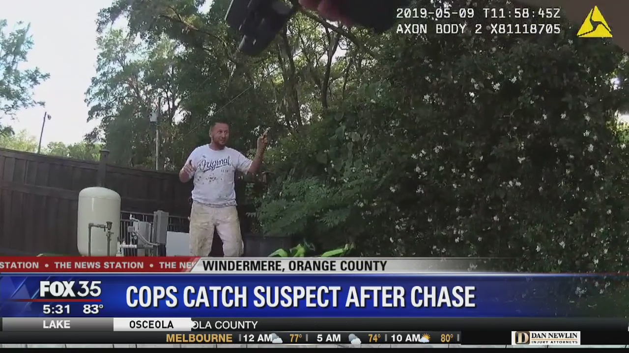 Police chase suspect on foot after vehicle pursuit | FOX 35 Orlando