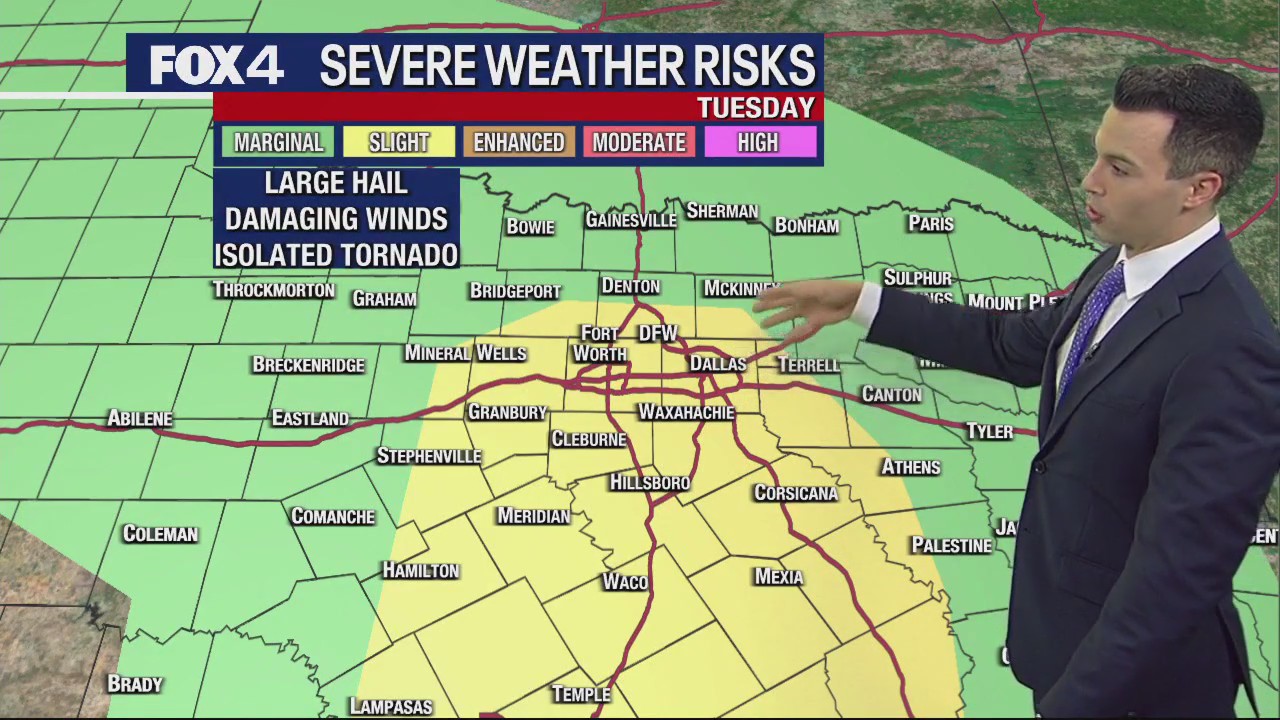Dallas weather: April 24 afternoon forecast