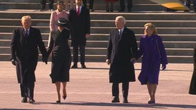 Fmr. President Joe Biden and Dr. Jill Biden depart capitol as Trump takes office