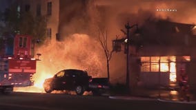 Firefighters battle large fire in East Hollywood