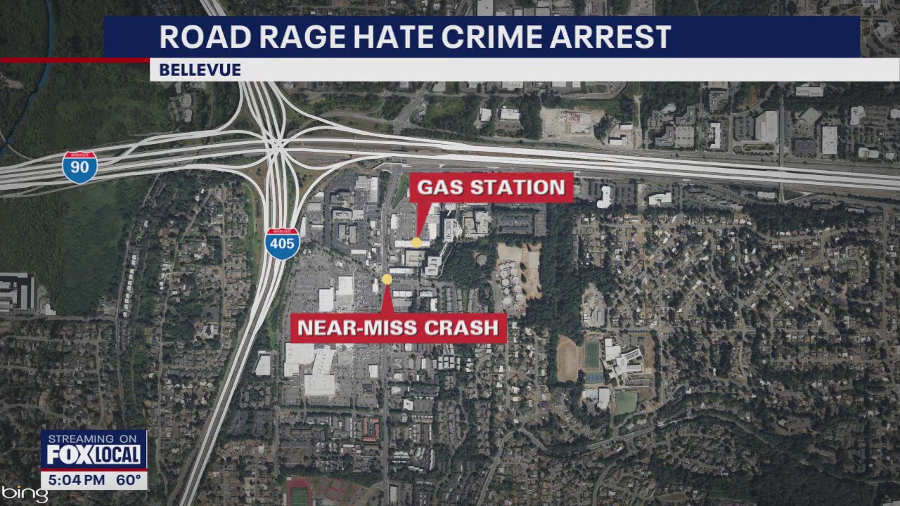 Man charged with Bellevue road rage hate crime