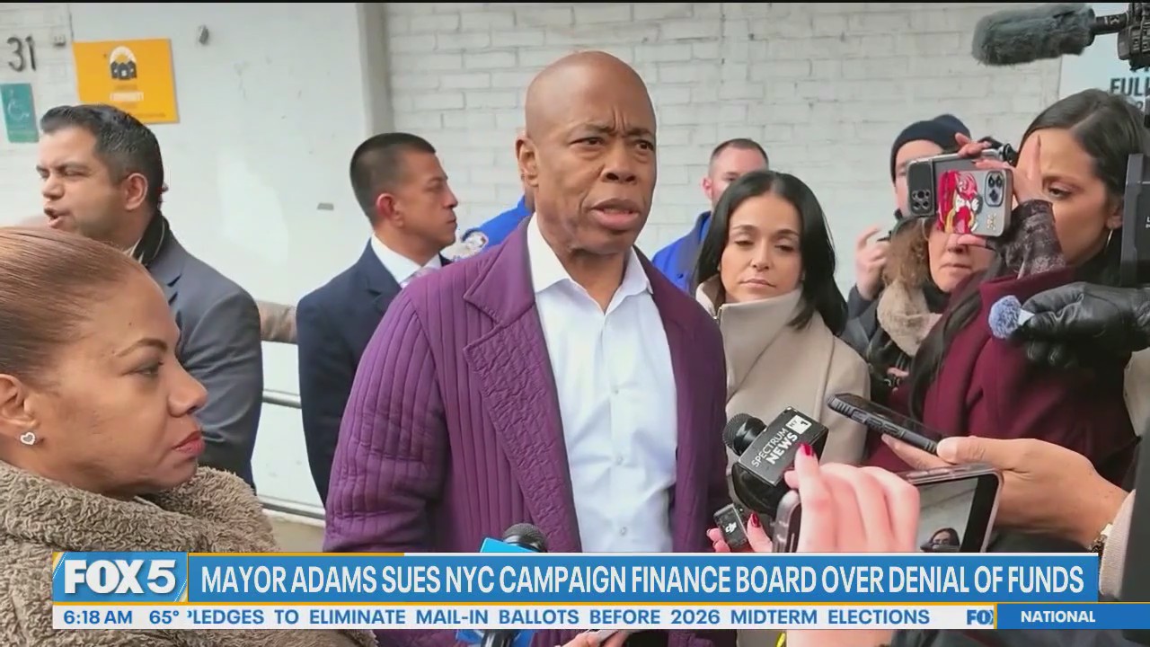 Adams sues Campaign Finance board over denial of funds