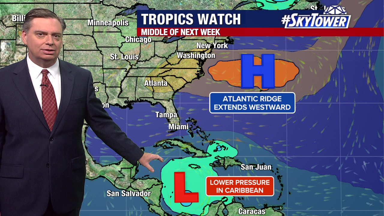 Tropical development possible late next week