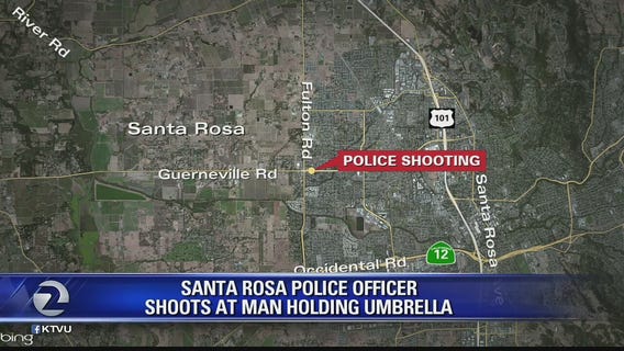 Santa Rosa police shoot man holding an umbrella
