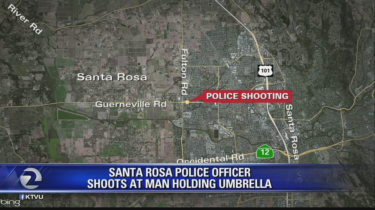 Santa Rosa police shoot man holding an umbrella