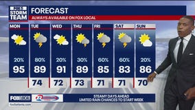 Monday noon weather forecast