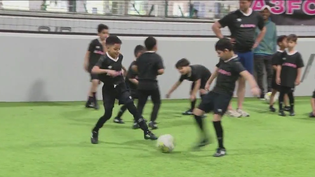 Migrant children soccer center in Brooklyn