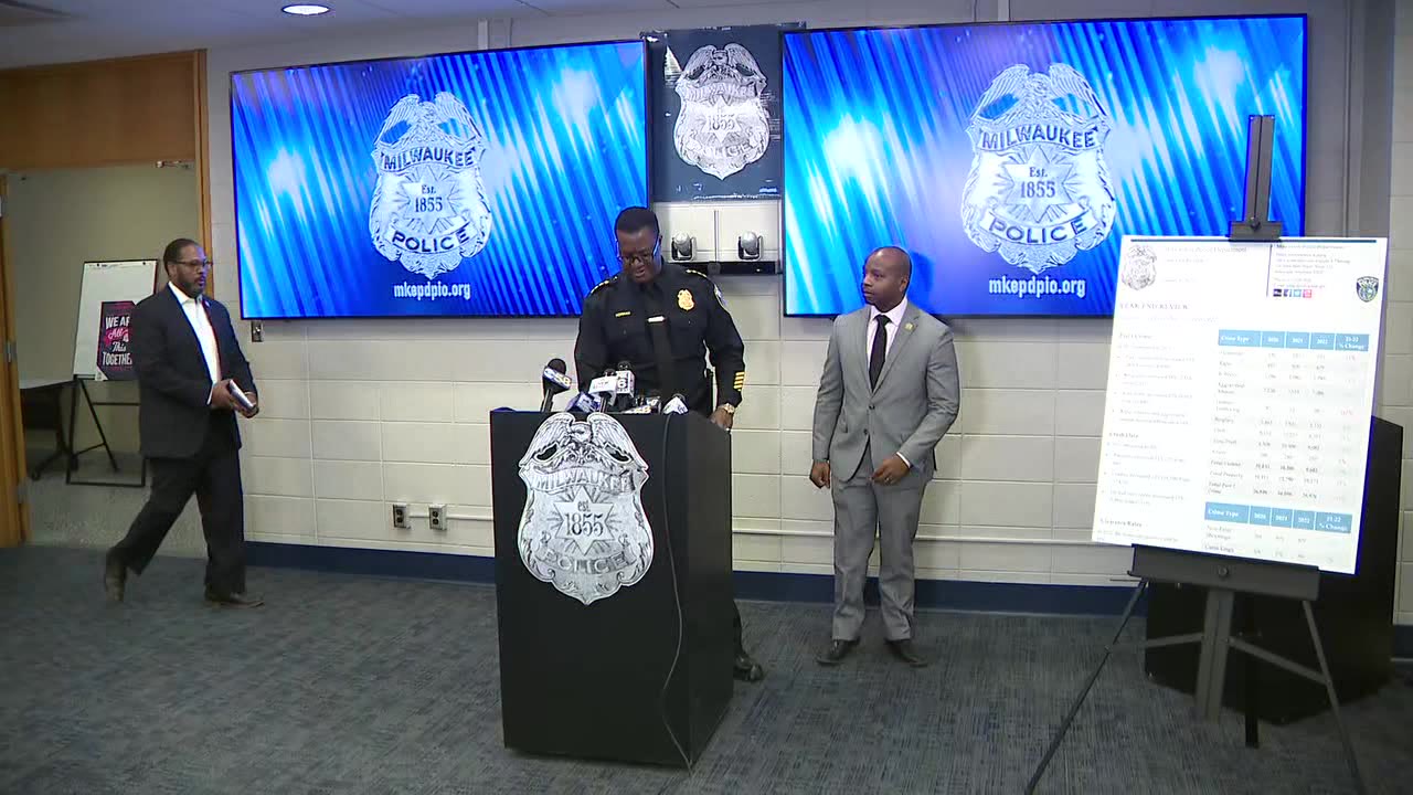 Milwaukee Police Department news conf. on 2022 crime numbers (part 1)
